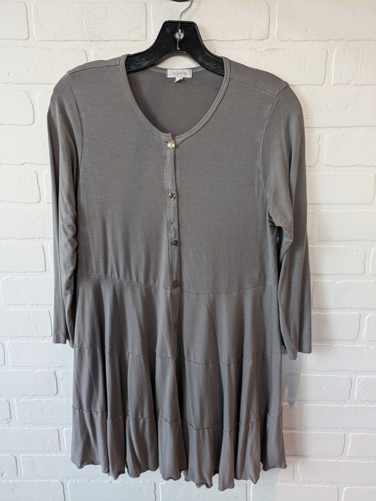 Tunic Long Sleeve By Clothes Mentor In Grey, Size: S