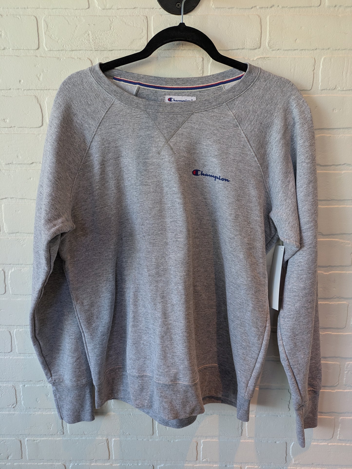 Sweatshirt Crewneck By Champion In Grey, Size: L