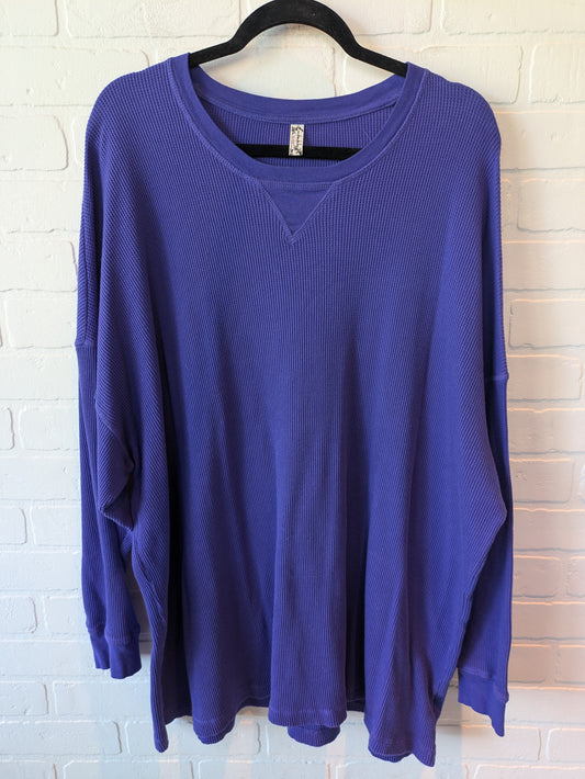 Top Long Sleeve By Free People In Purple, Size: L