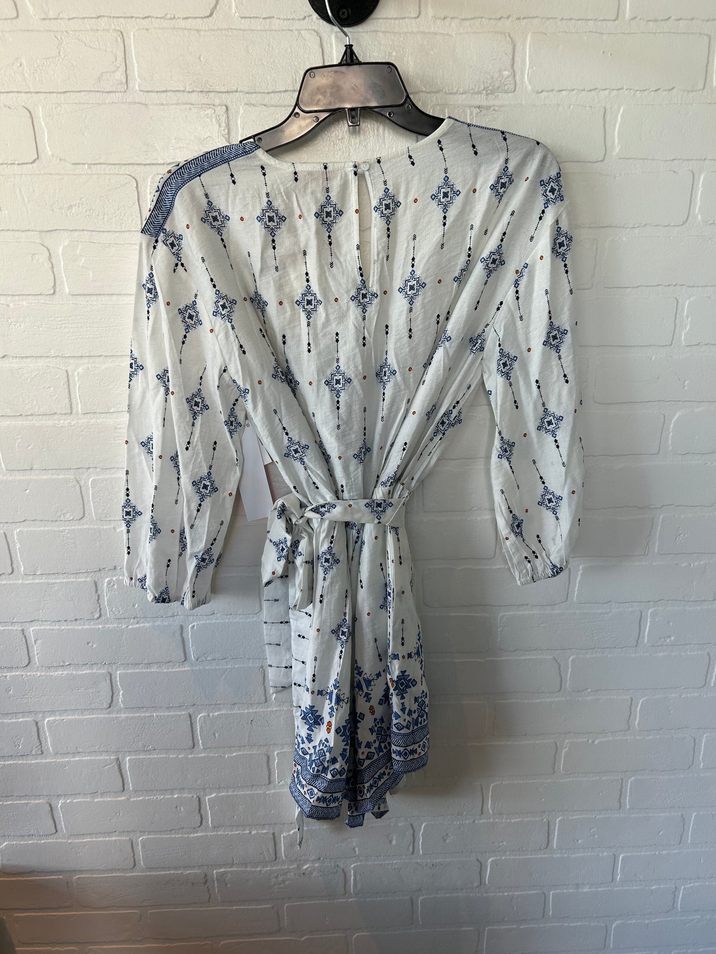 Romper By Skies Are Blue In Blue & White, Size: M