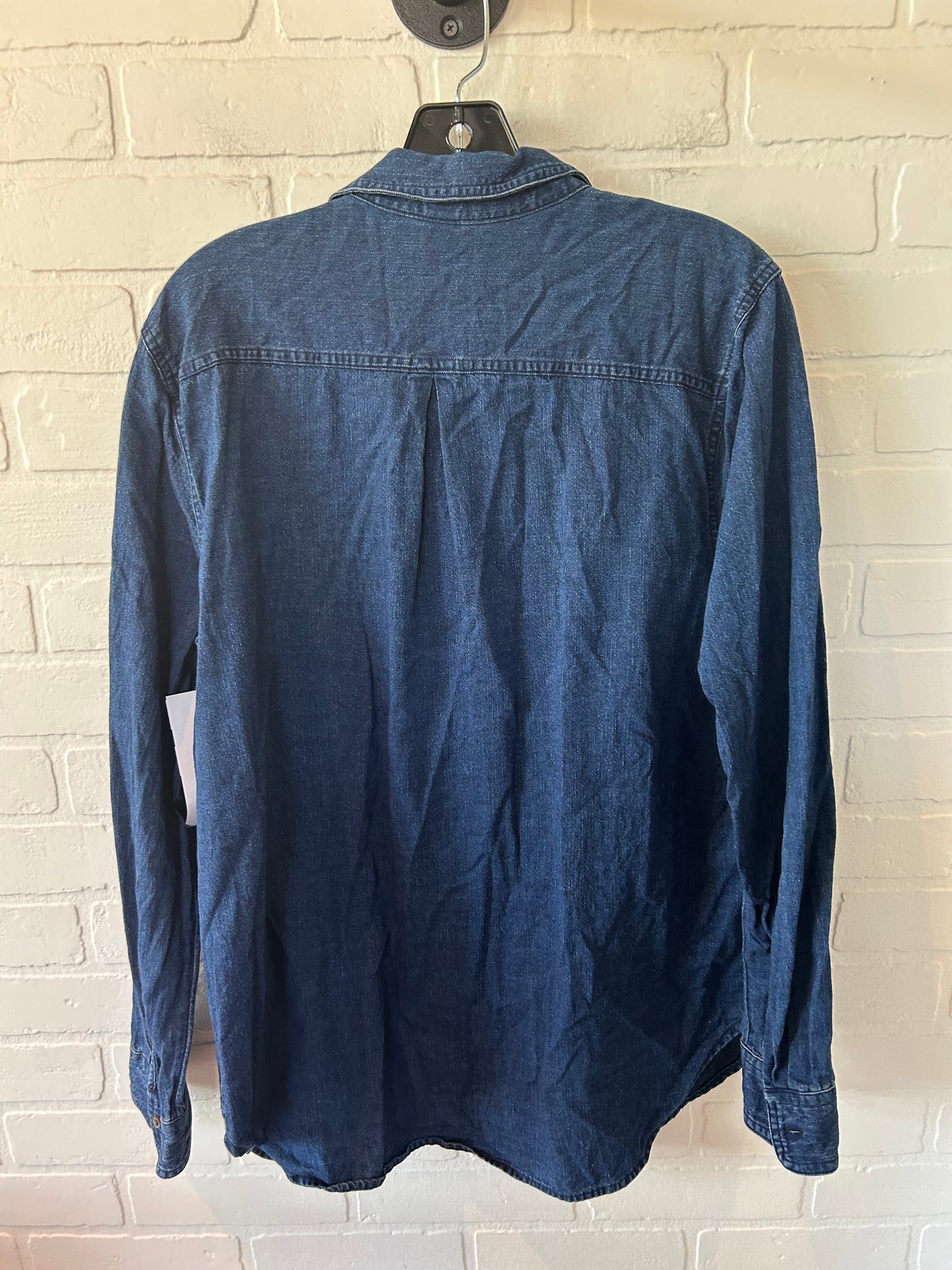 Top Long Sleeve By Old Navy In Blue Denim, Size: Xl