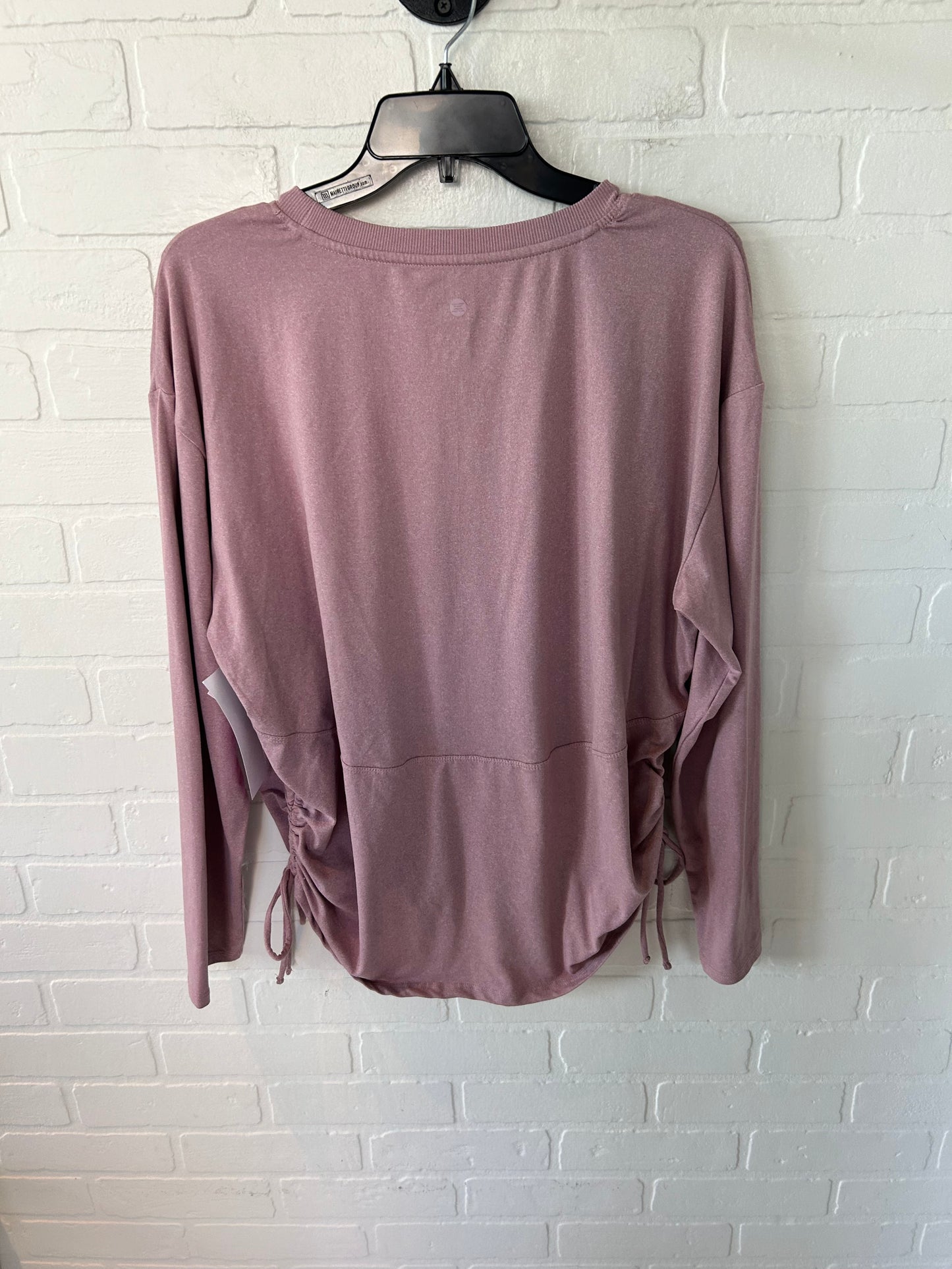 Athletic Top Long Sleeve Crewneck By Rbx In Pink, Size: L