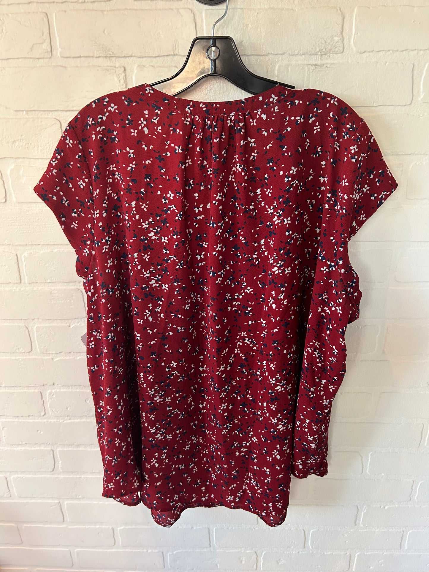 Top Short Sleeve By 41 Hawthorn In Red, Size: 3x