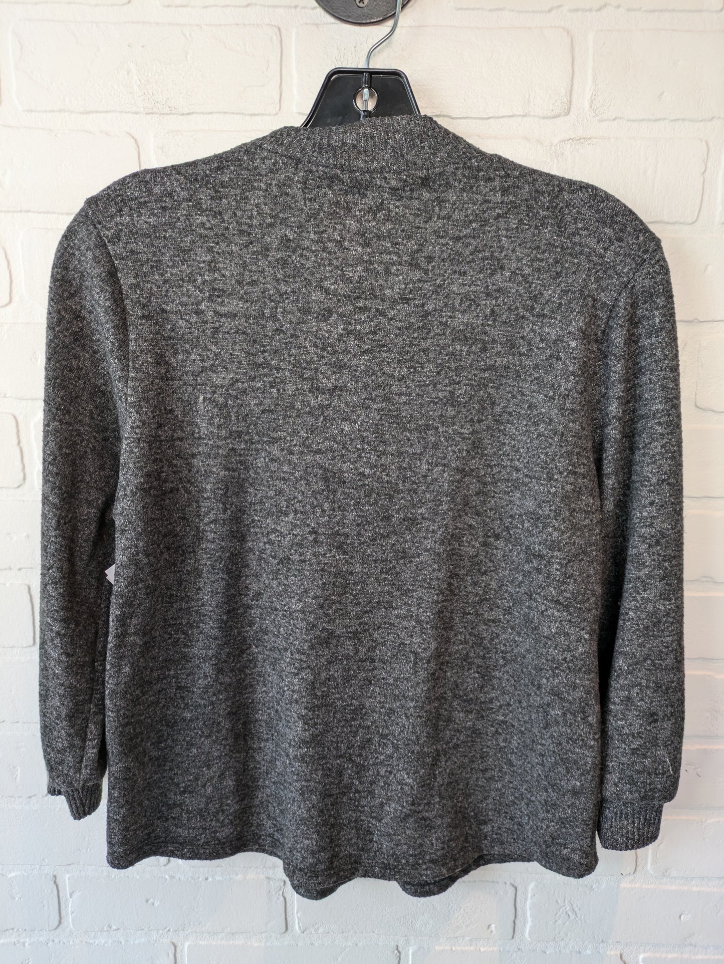 Top Long Sleeve By Adrienne Vittadini In Grey, Size: S