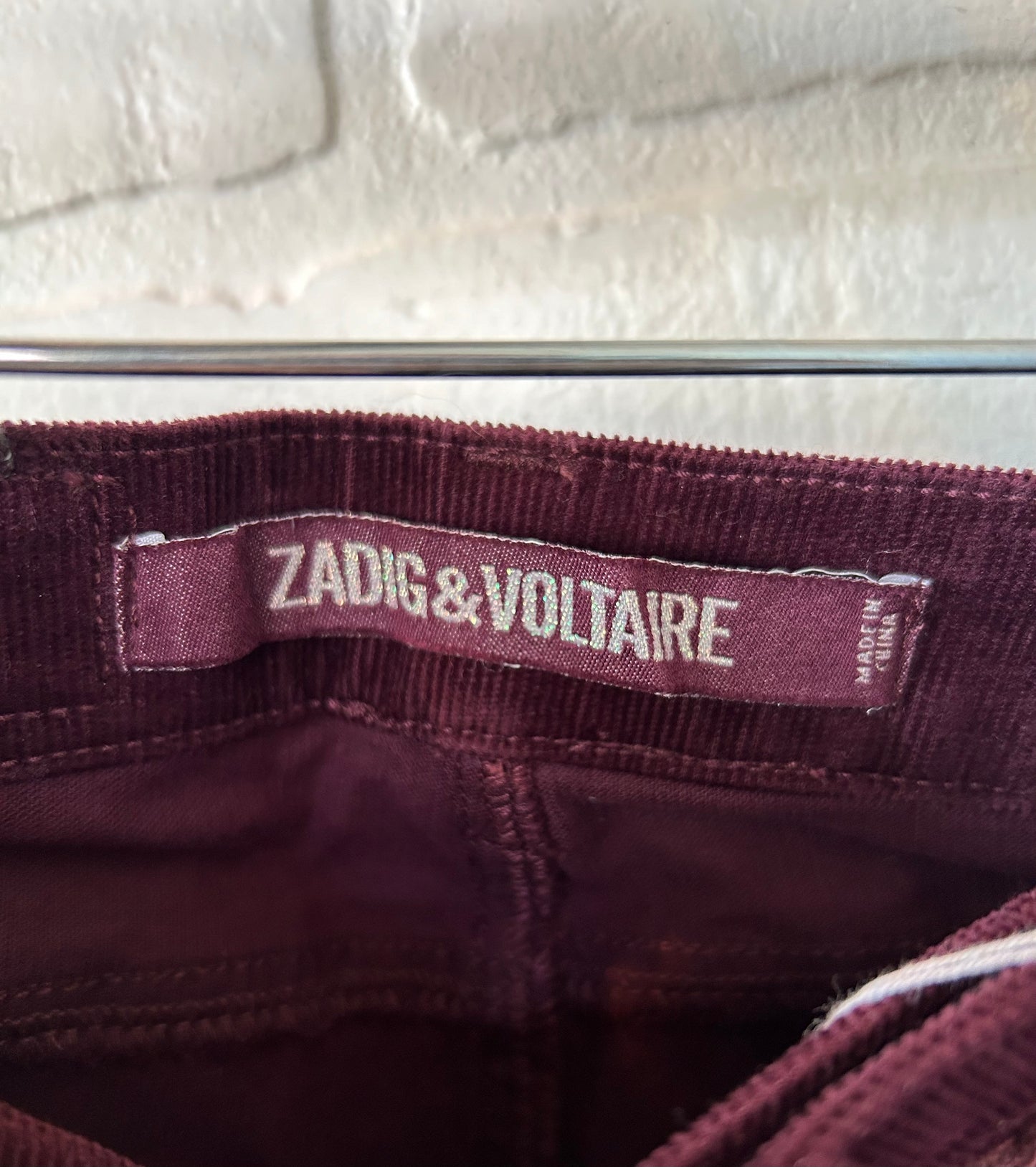 Pants Corduroy By Zadig And Voltaire In Purple, Size: 2