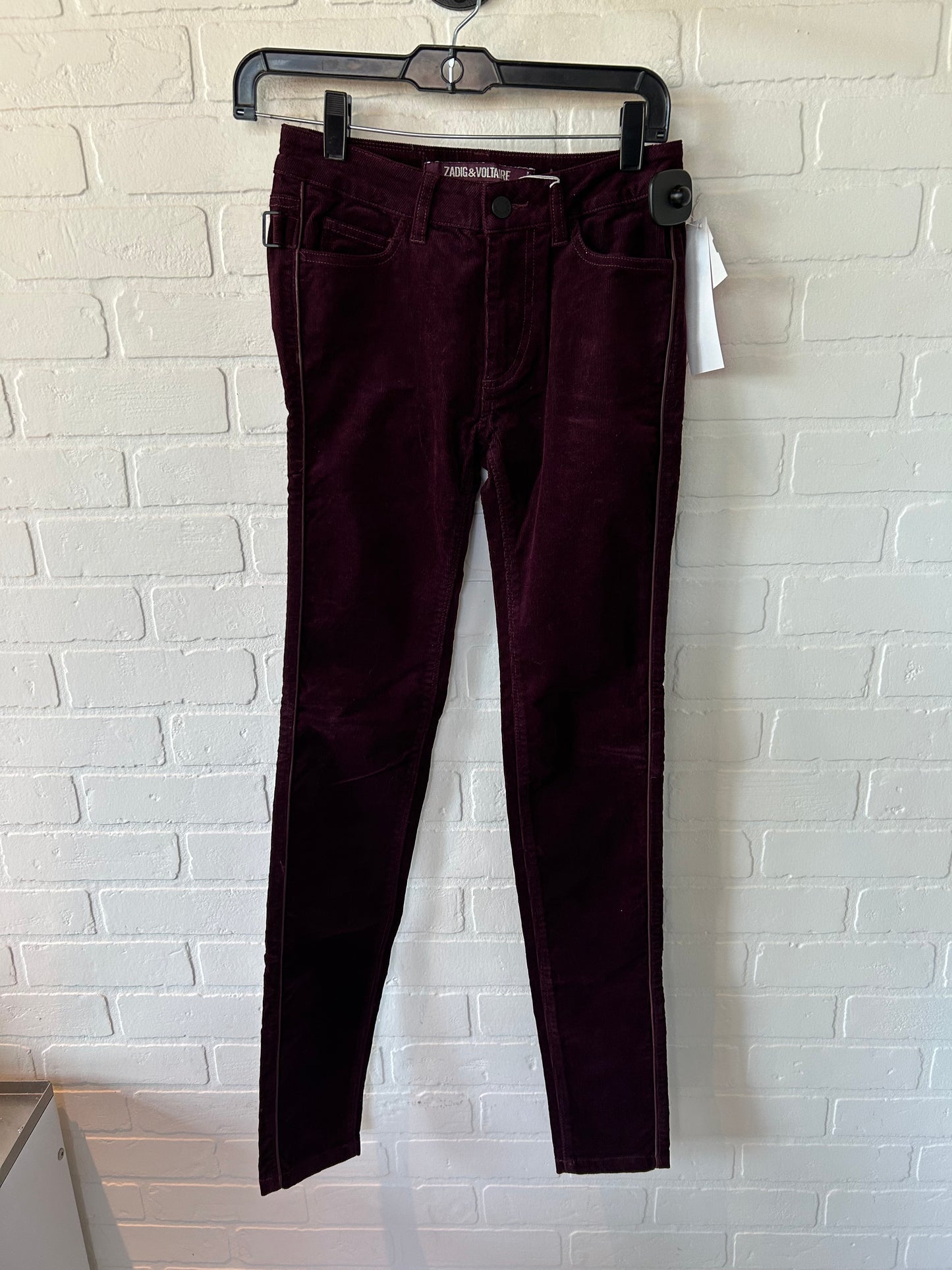 Pants Corduroy By Zadig And Voltaire In Purple, Size: 2