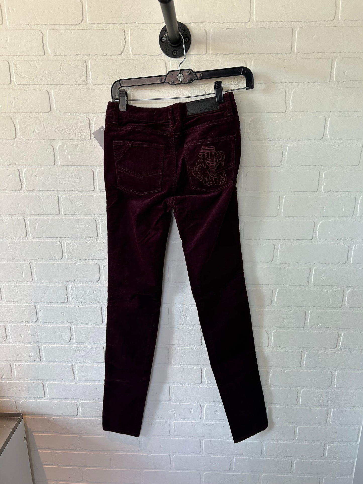 Pants Corduroy By Zadig And Voltaire In Purple, Size: 2