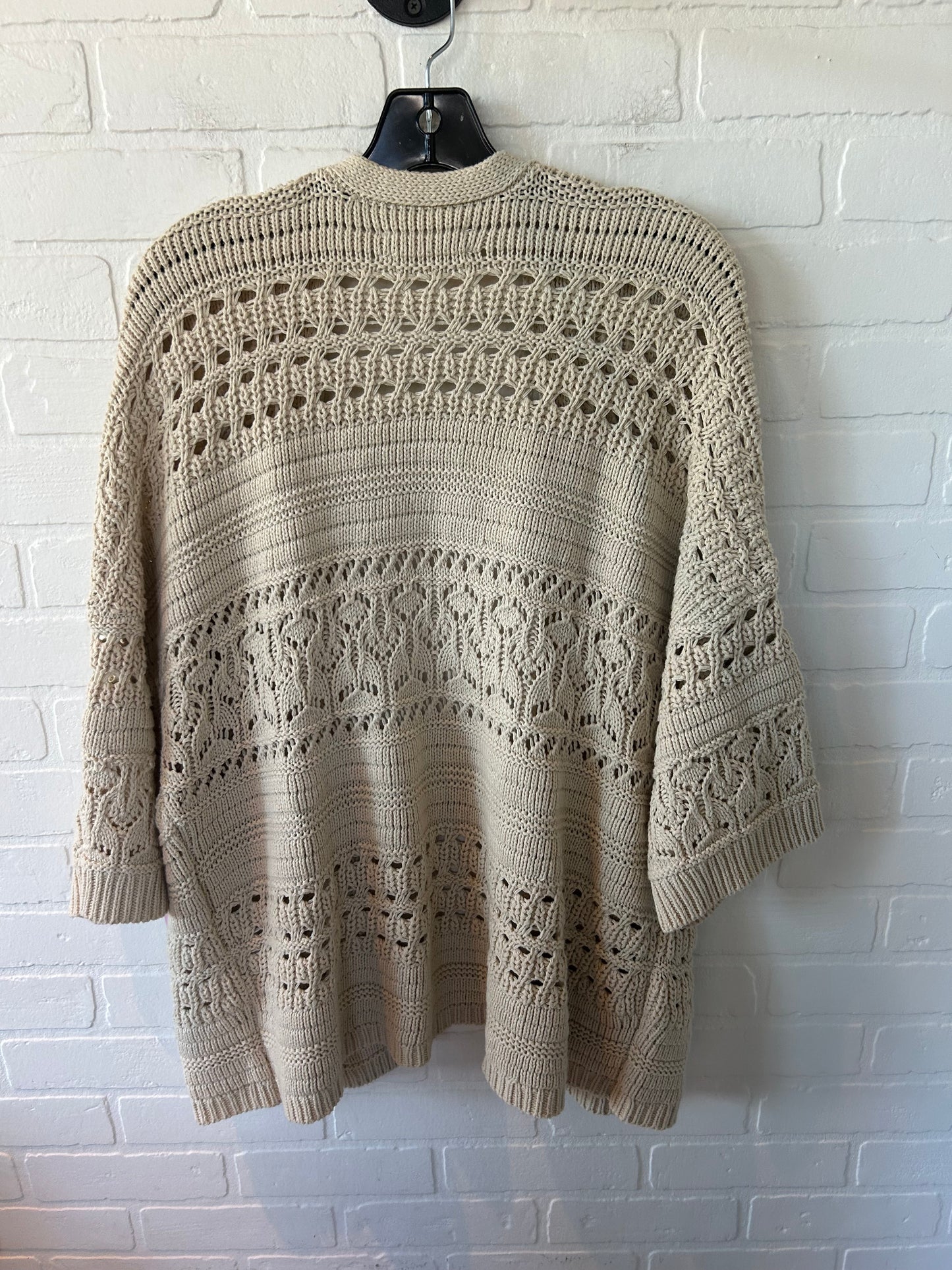 Sweater Cardigan By Lucky Brand In Tan, Size: Xs