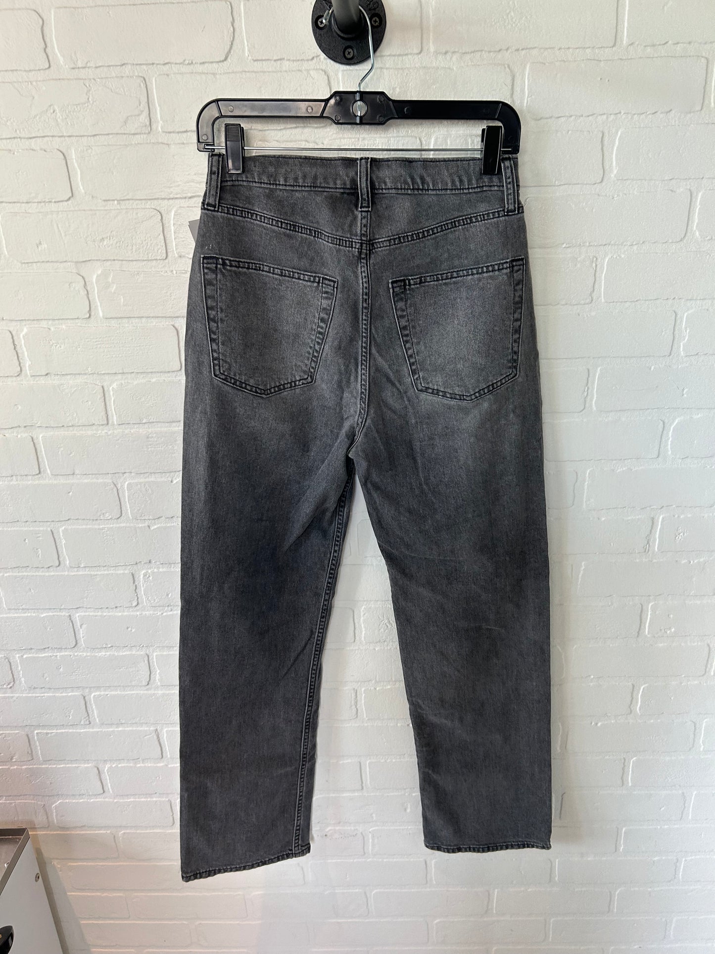 Jeans Straight By Gap In Black Denim, Size: 4