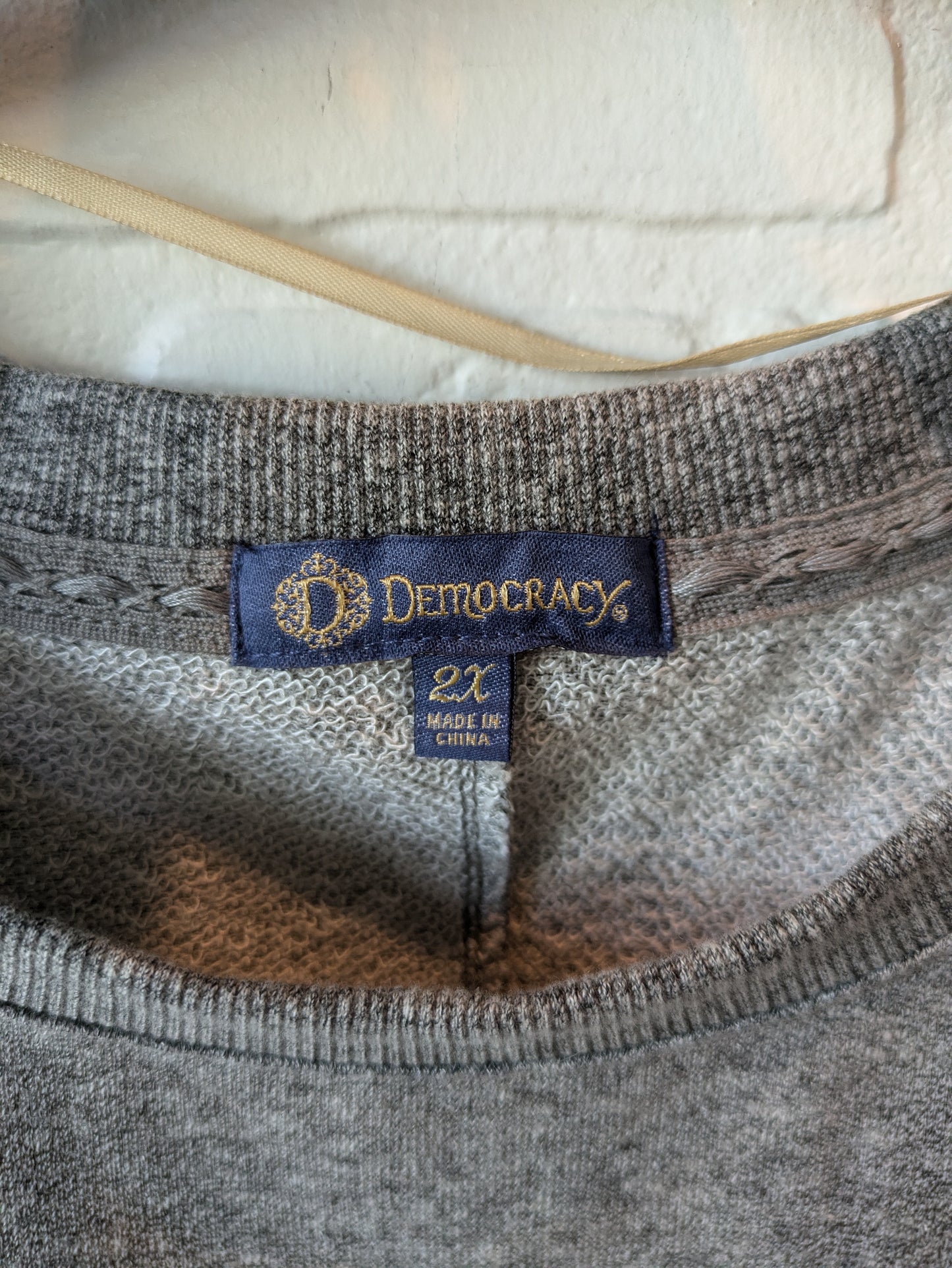 Sweatshirt Crewneck By Democracy In Grey, Size: 2x