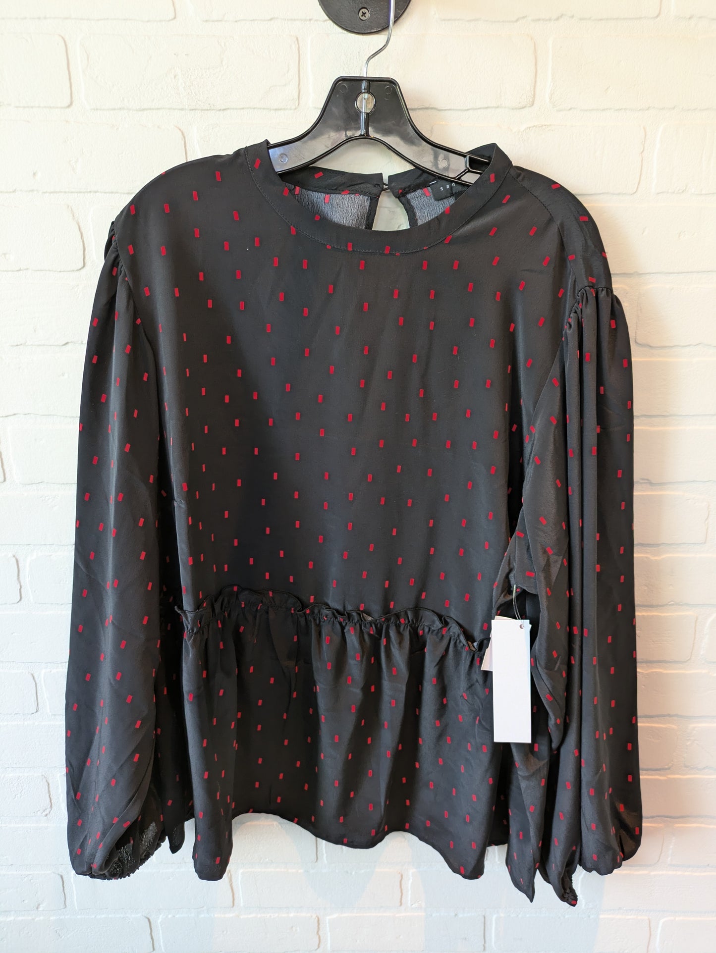 Top Long Sleeve By Sanctuary In Black & Red, Size: 2x