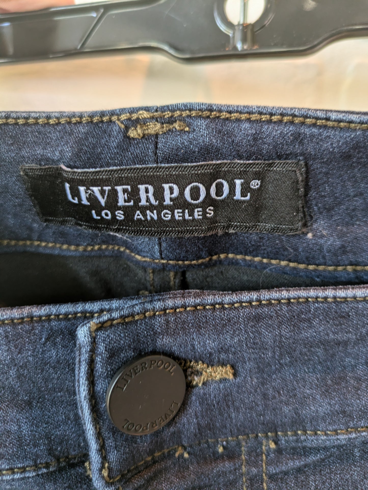 Jeans Boot Cut By Liverpool In Blue Denim, Size: 20