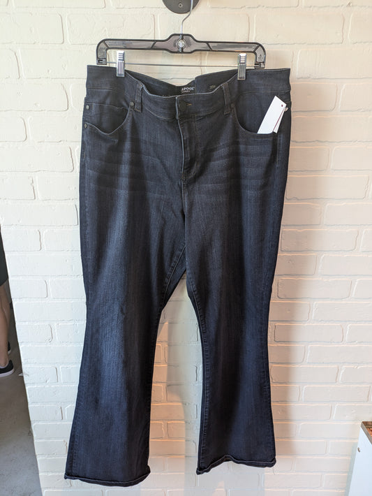 Jeans Boot Cut By Liverpool In Blue Denim, Size: 20