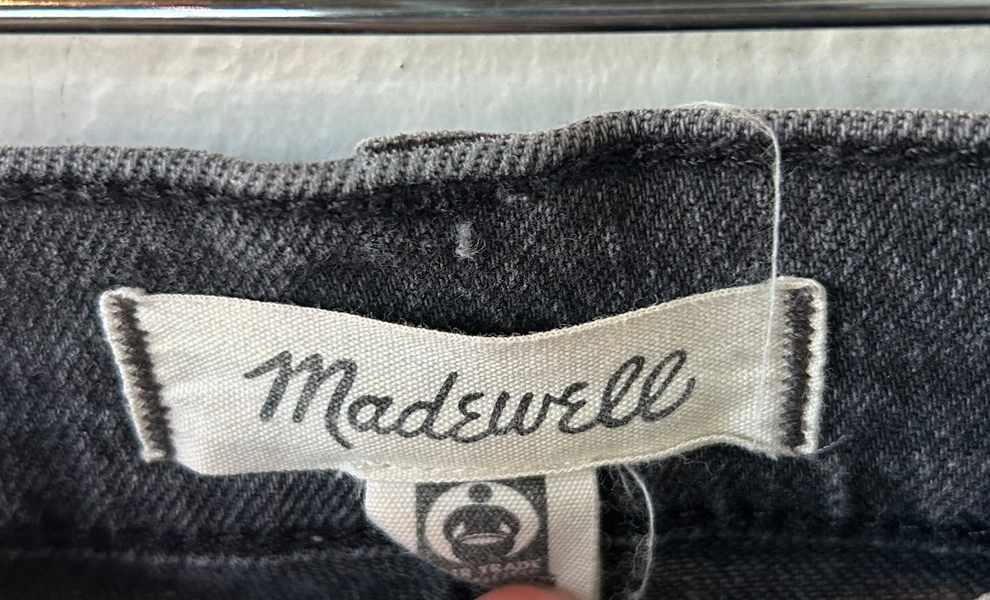 Jeans Straight By Madewell In Black Denim, Size: 0