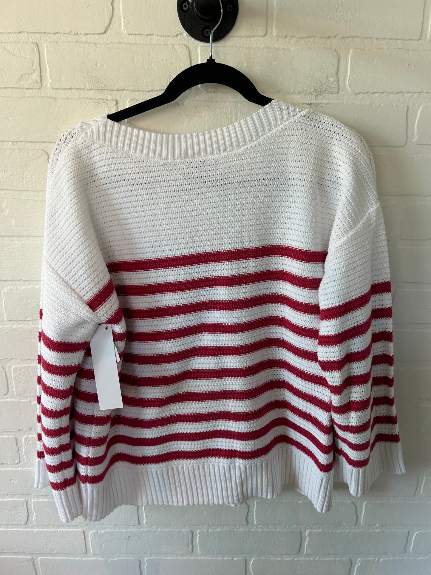 Sweater By Loft In Red & White, Size: S