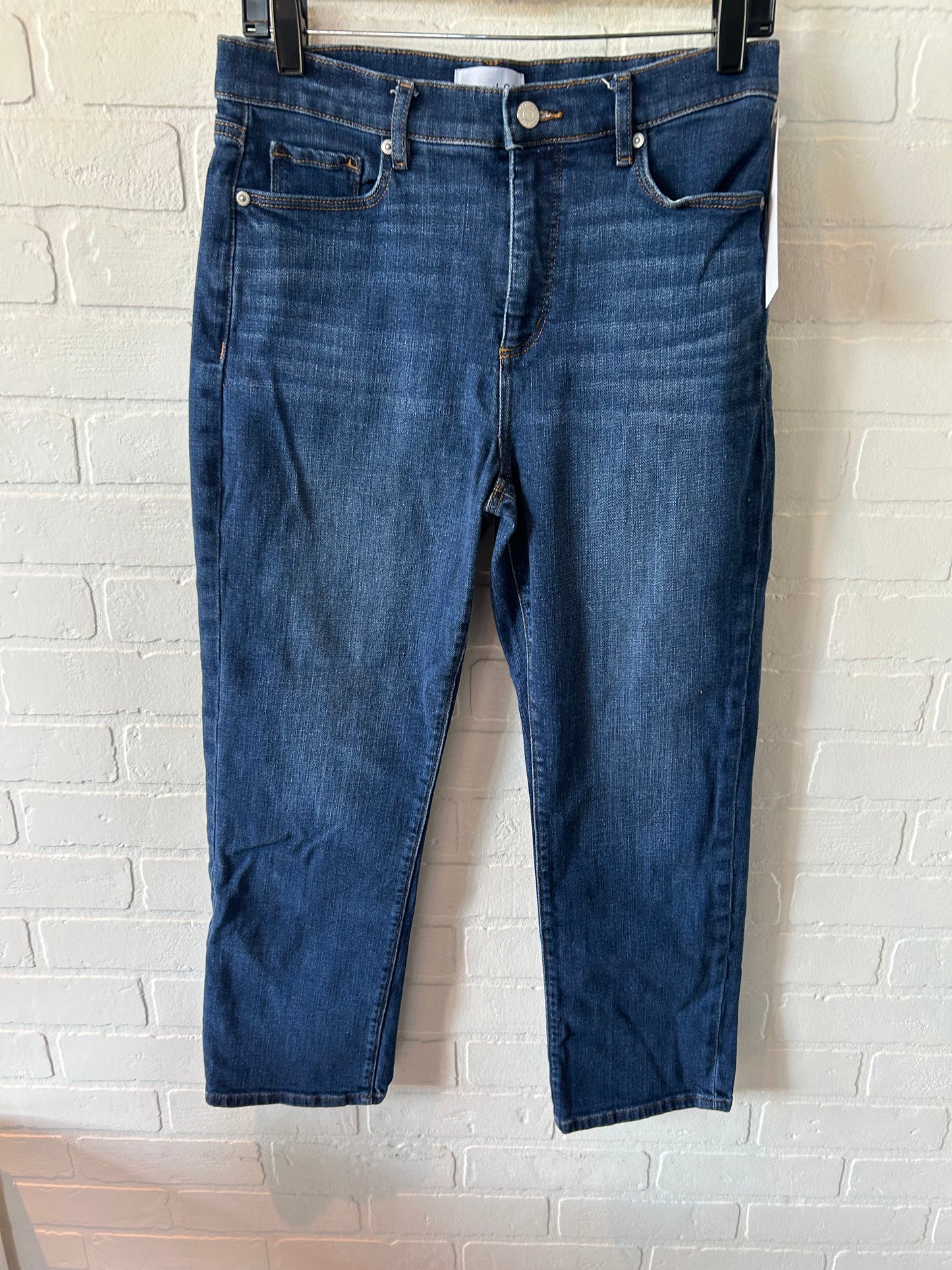 Jeans Cropped By Loft In Blue Denim, Size: 4