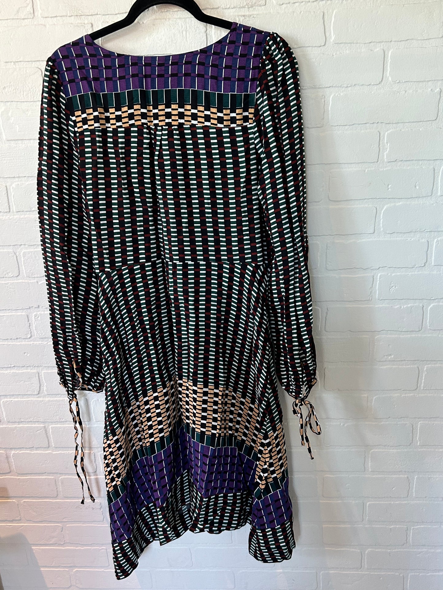 Dress Casual Midi By Maeve In Black & Green, Size: L