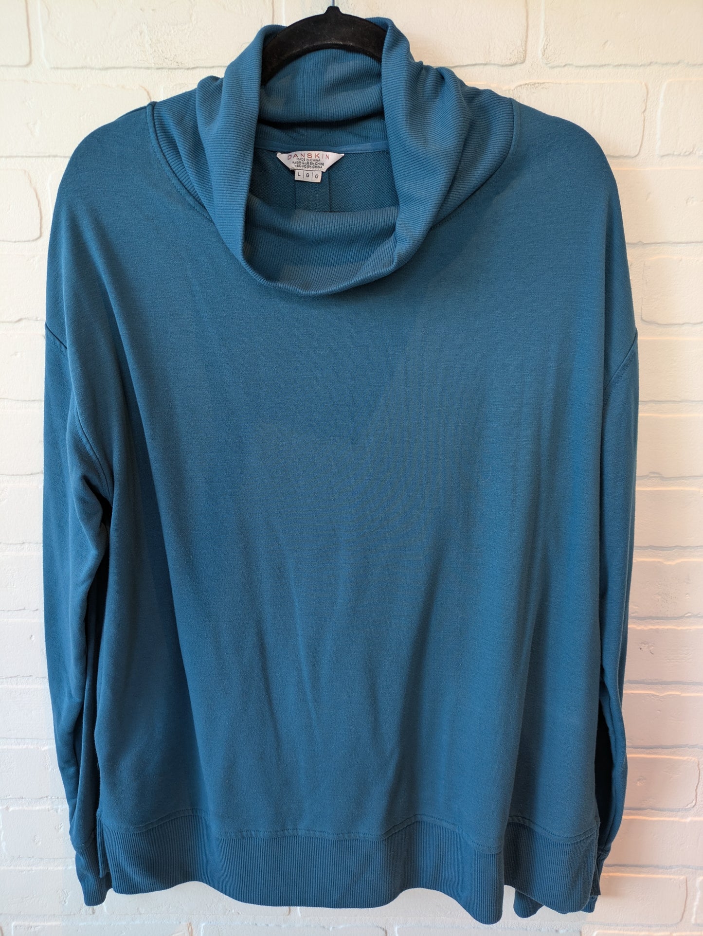 Sweatshirt Collar By Danskin In Blue, Size: L