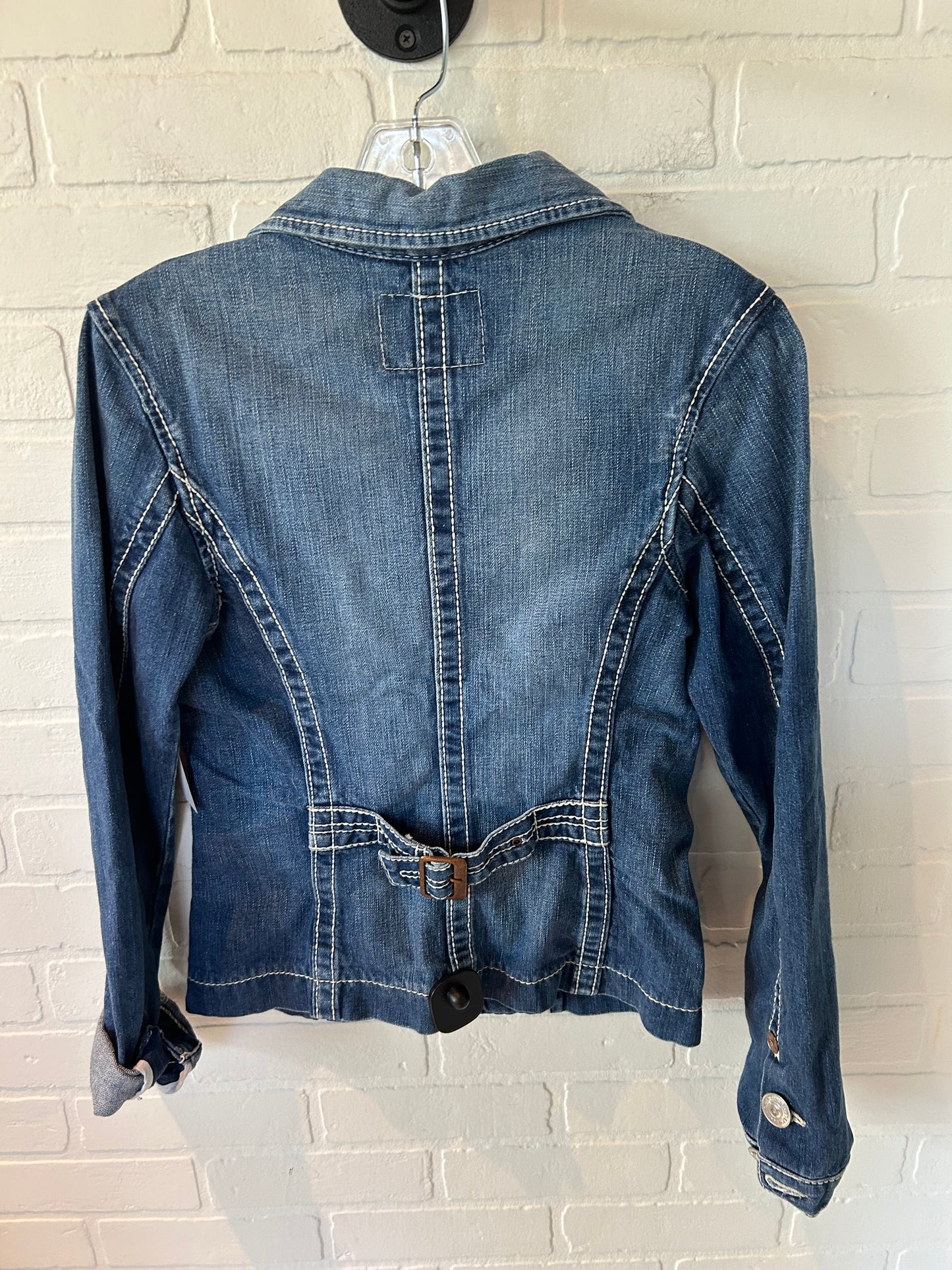 Jacket Denim By True Religion In Blue Denim, Size: M