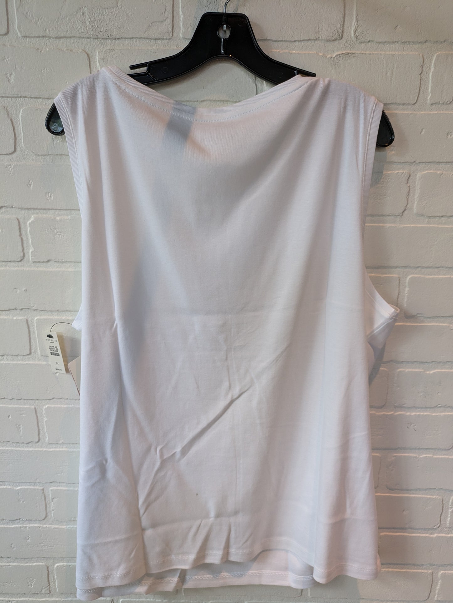 Top Sleeveless Basic By Talbots In White, Size: 3x