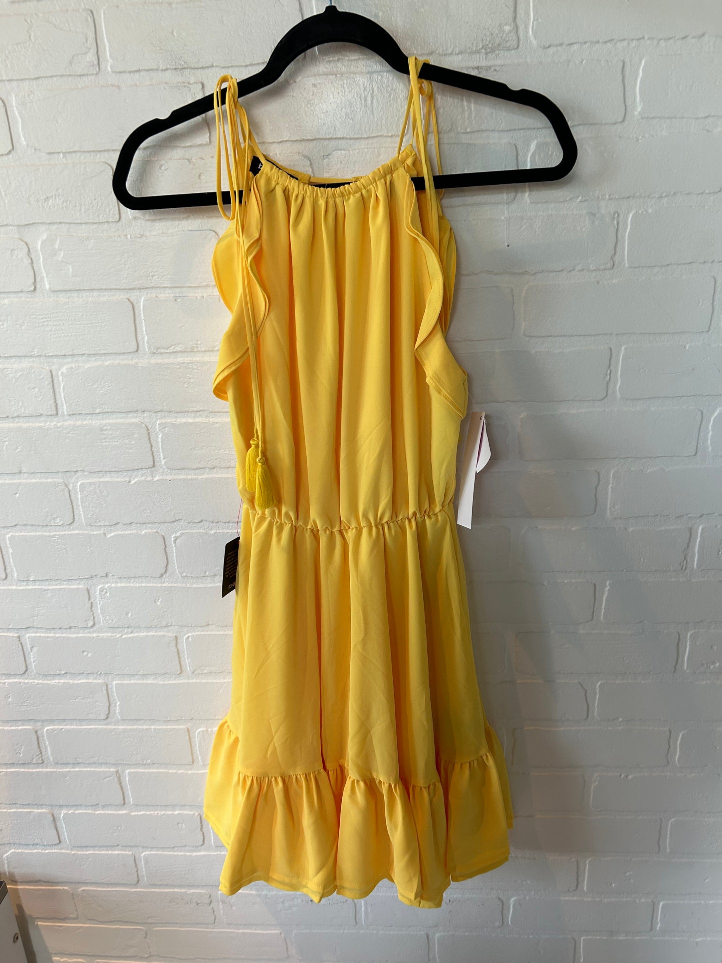 Dress Party Short By Bebe In Yellow, Size: Xs