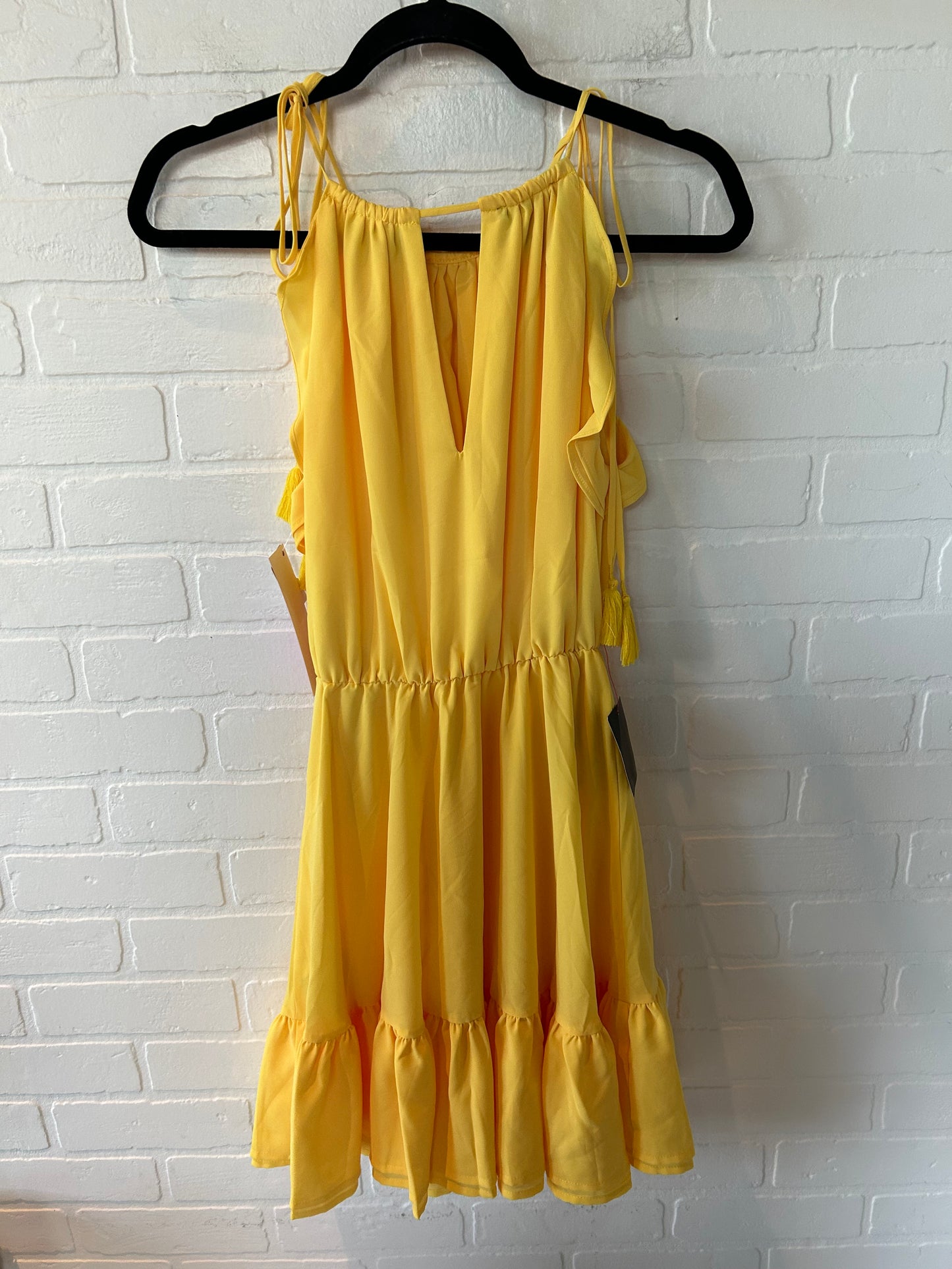 Dress Party Short By Bebe In Yellow, Size: Xs