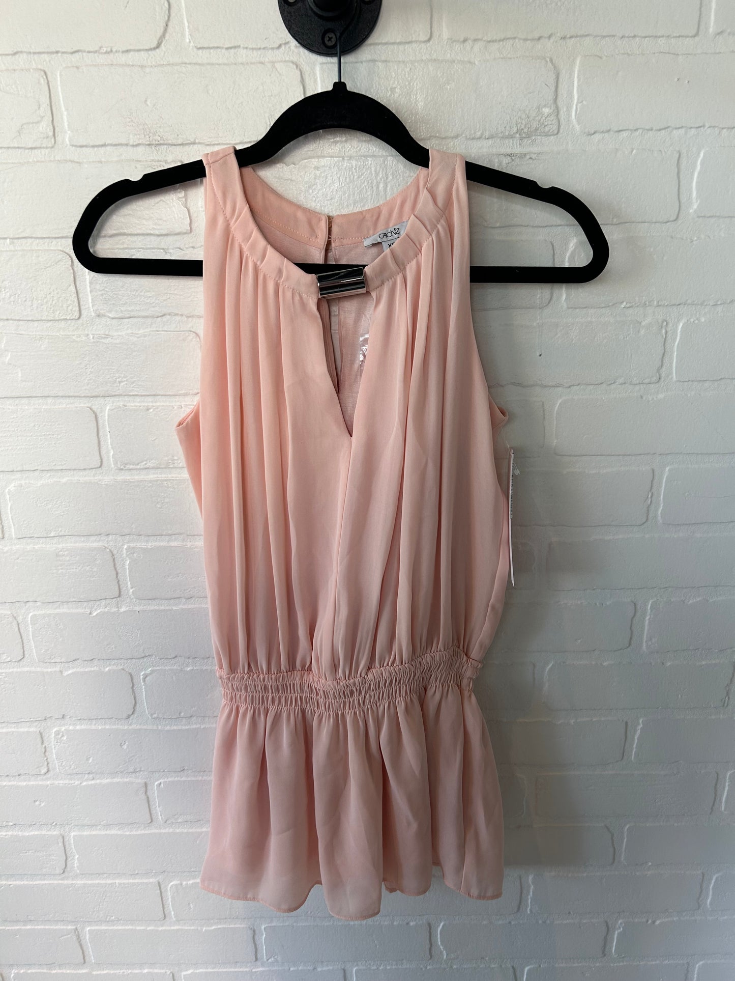 Top Sleeveless By Cache In Pink, Size: Xs