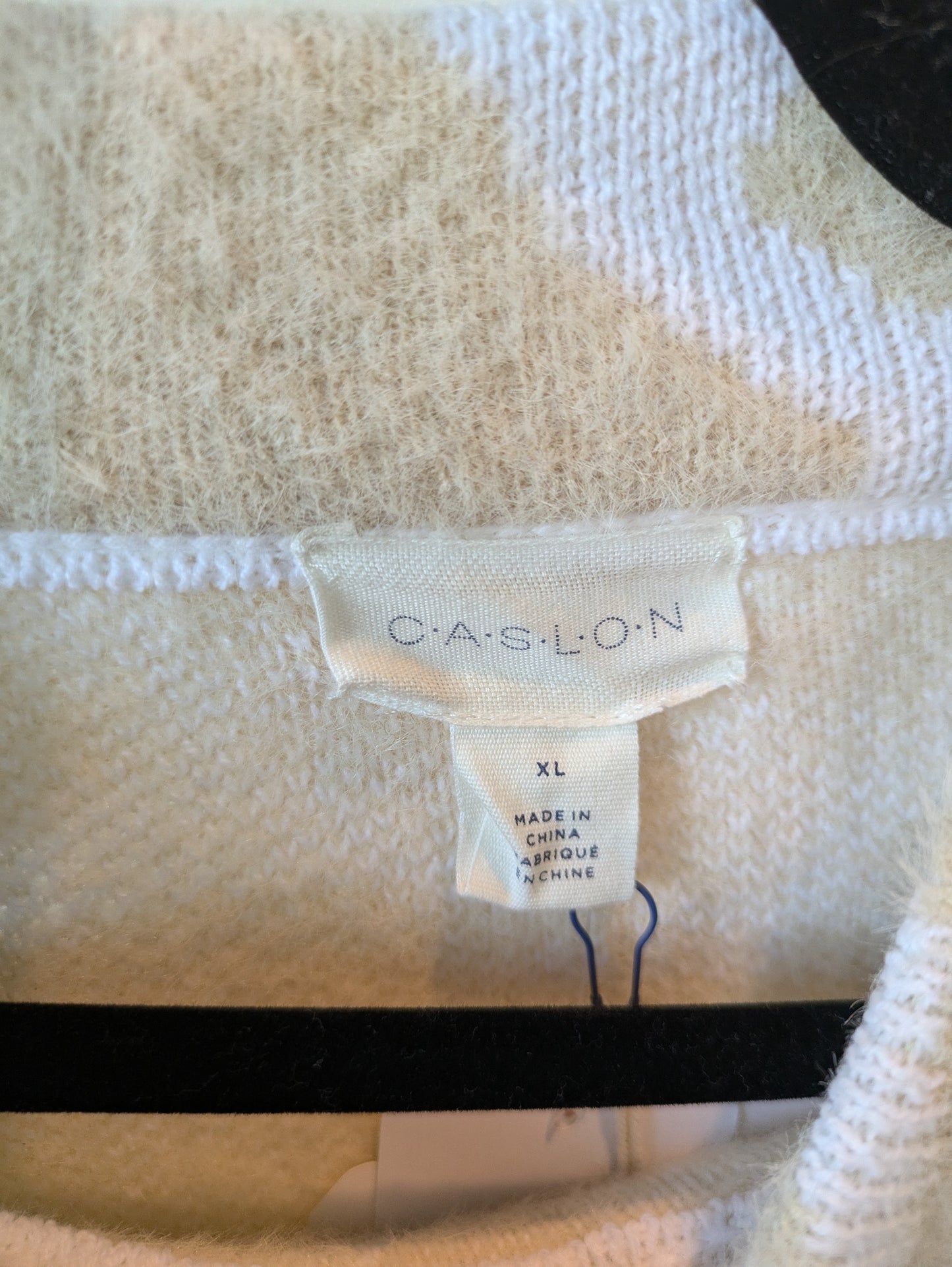 Sweater By Caslon In Tan & White, Size: Xl