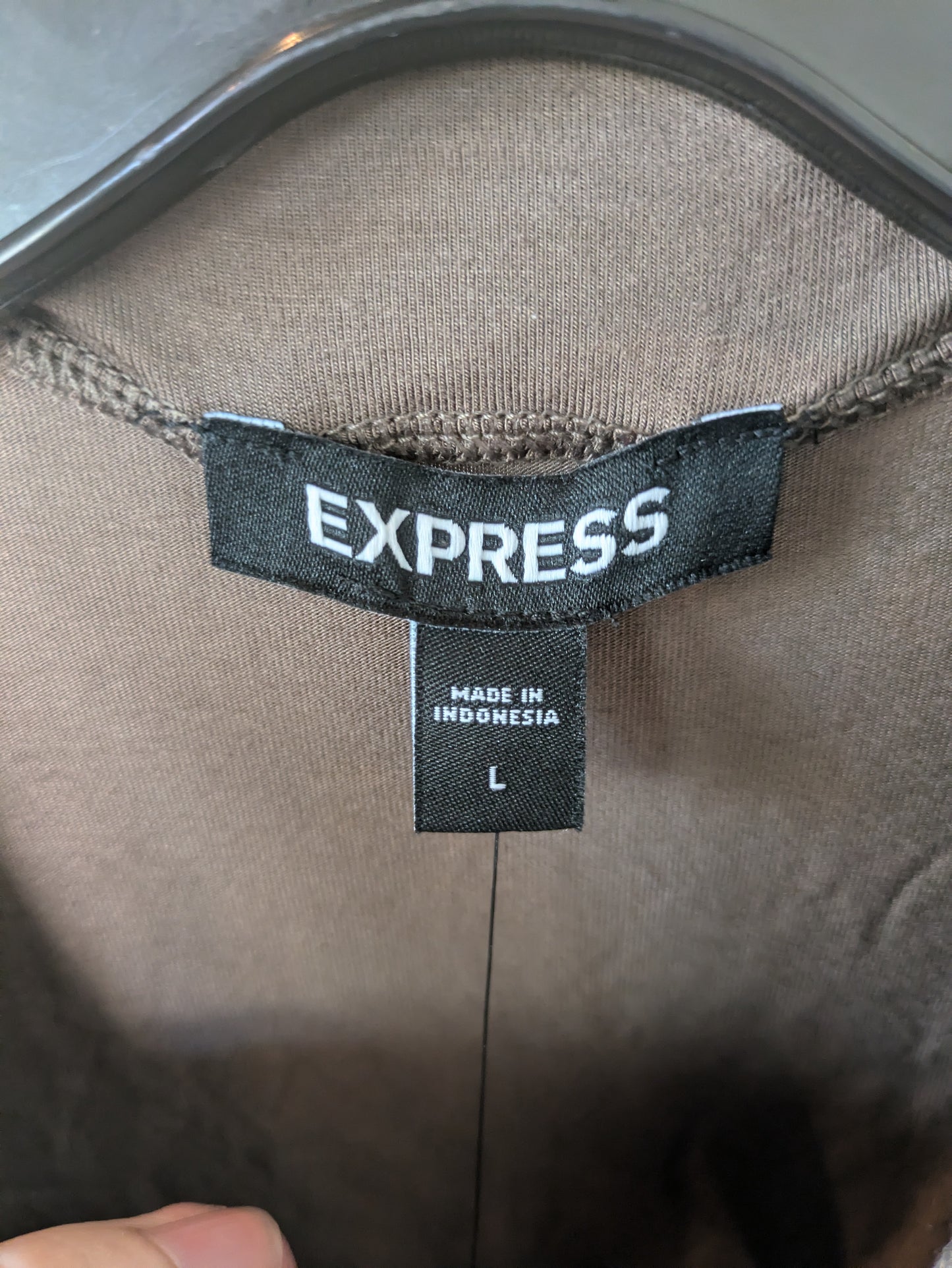 Top Long Sleeve By Express In Brown, Size: L