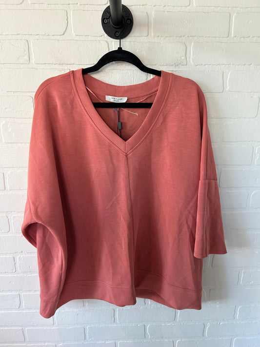 Top Short Sleeve By Cable And Gauge In Orange, Size: 1x