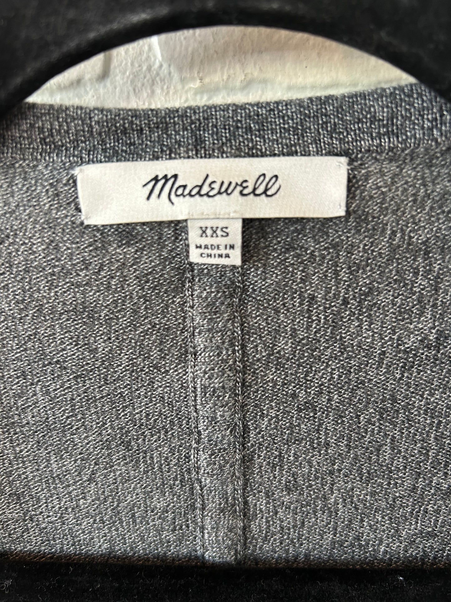 Cardigan By Madewell In Grey, Size: Xxs