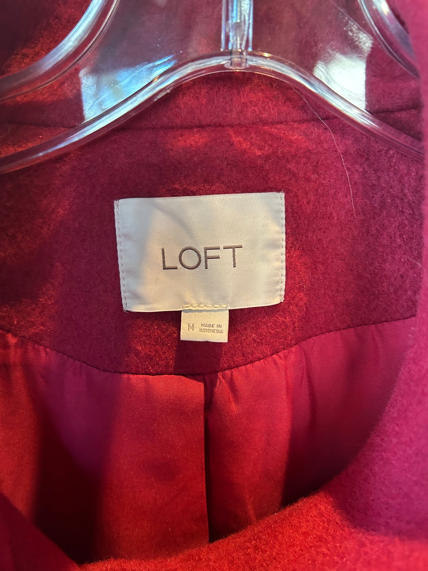 Coat Peacoat By Loft In Red, Size: M