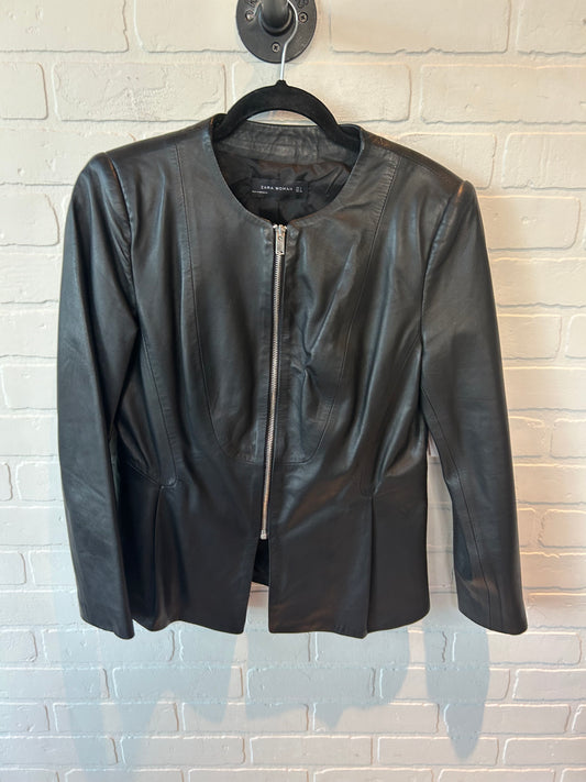 Jacket Moto By Zara Women In Black, Size: L