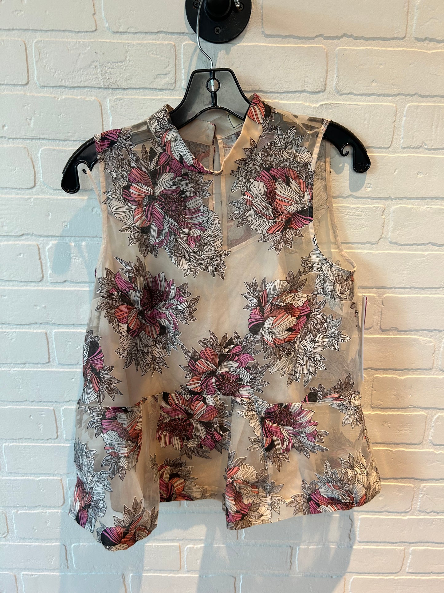 Top Sleeveless By Moulinette Soeurs In Pink & Tan, Size: Xs