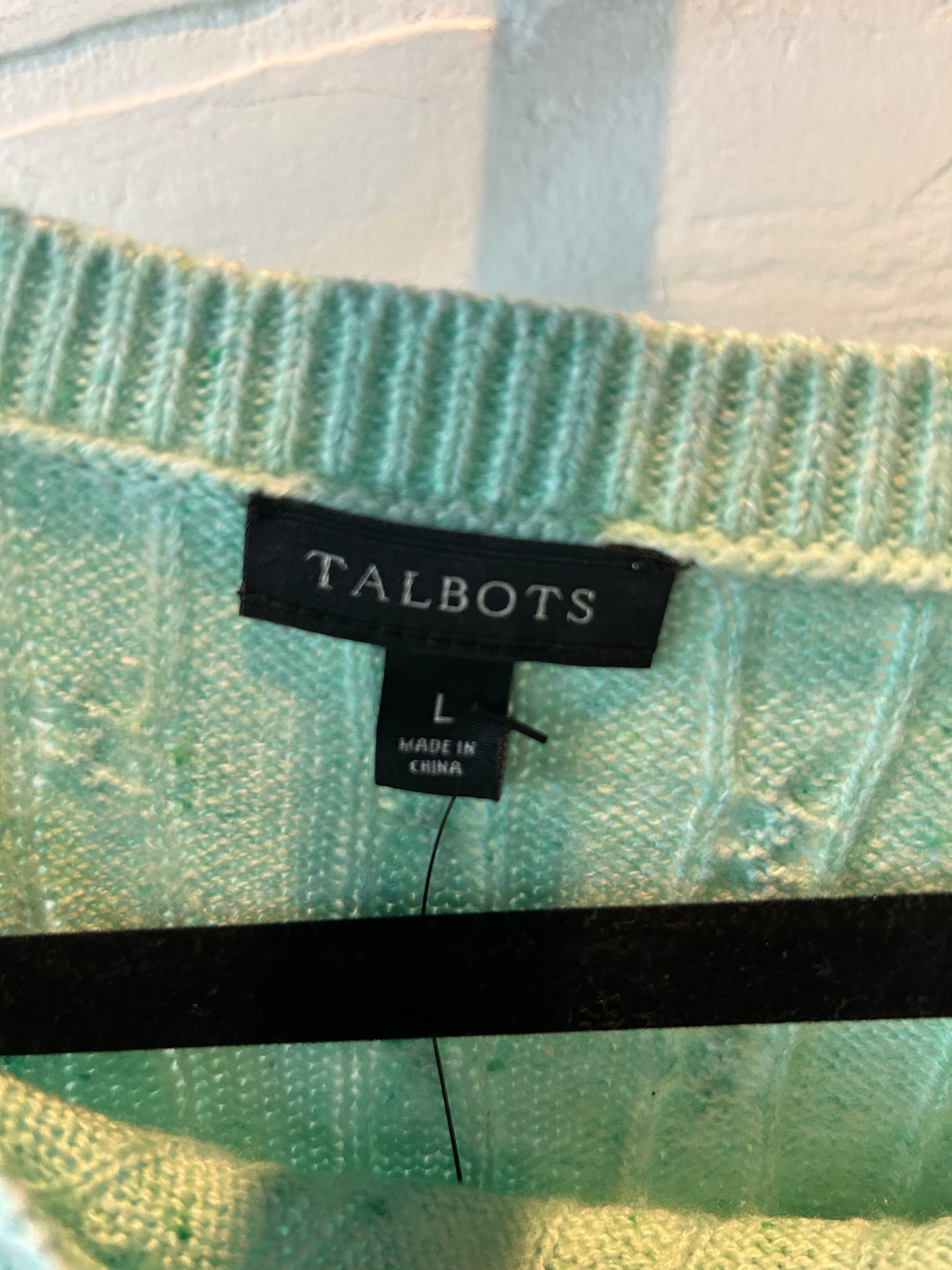 Sweater By Talbots In Green, Size: L