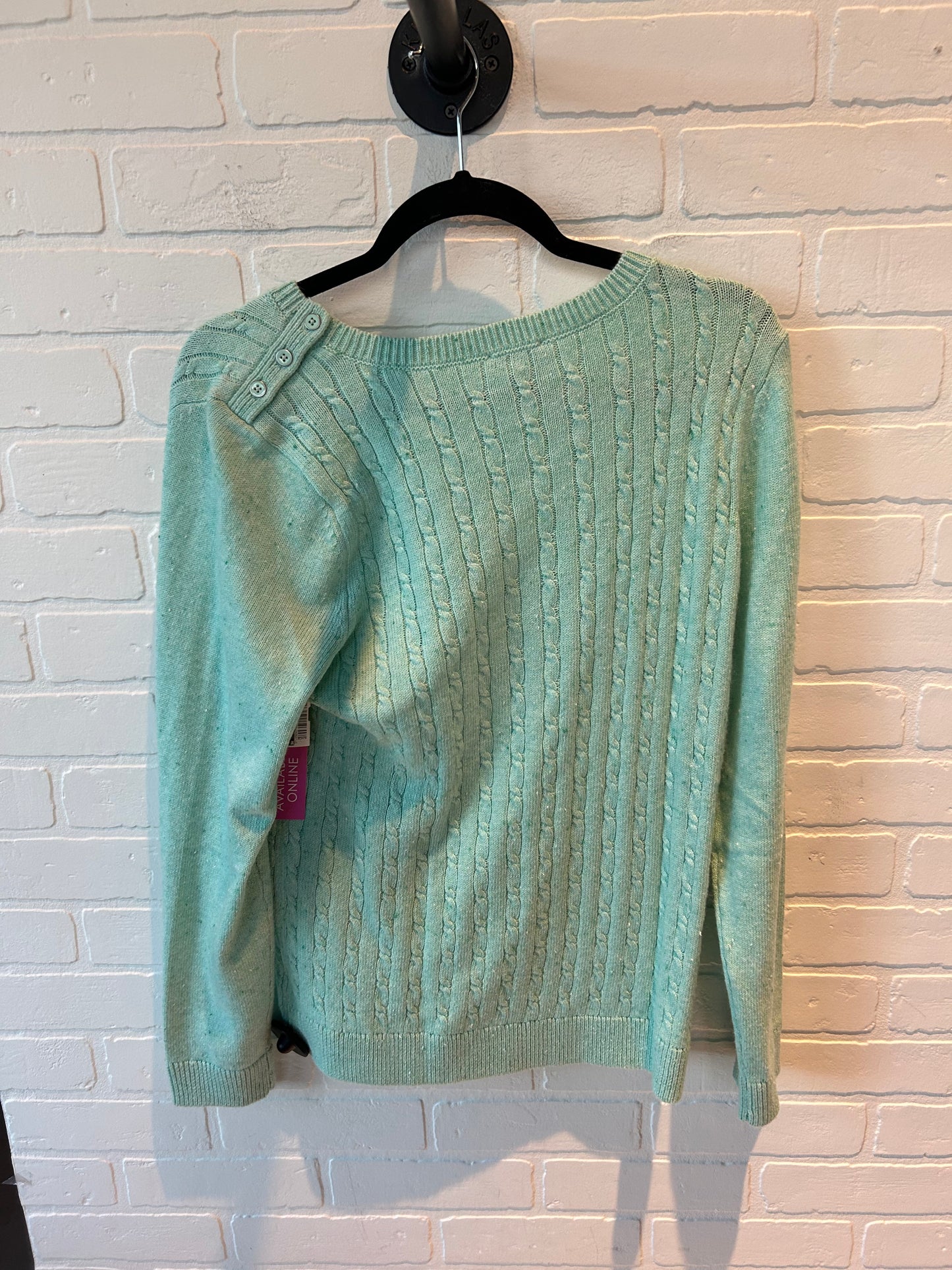 Sweater By Talbots In Green, Size: L