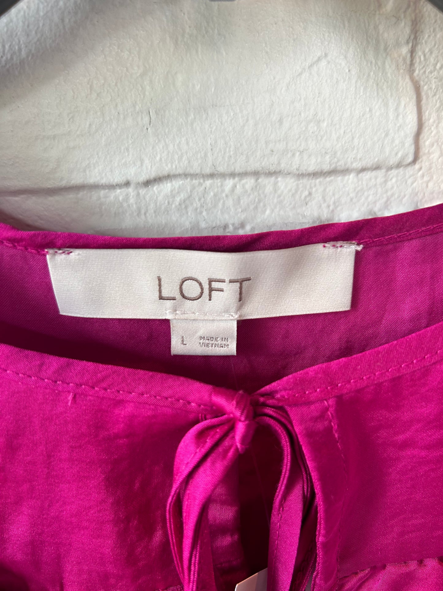 Top Long Sleeve By Loft In Pink, Size: L