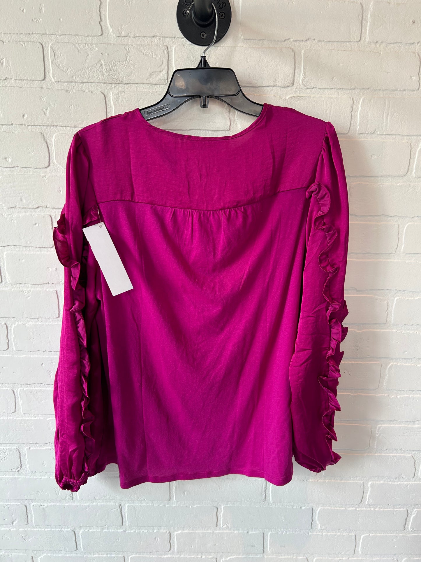 Top Long Sleeve By Loft In Pink, Size: L