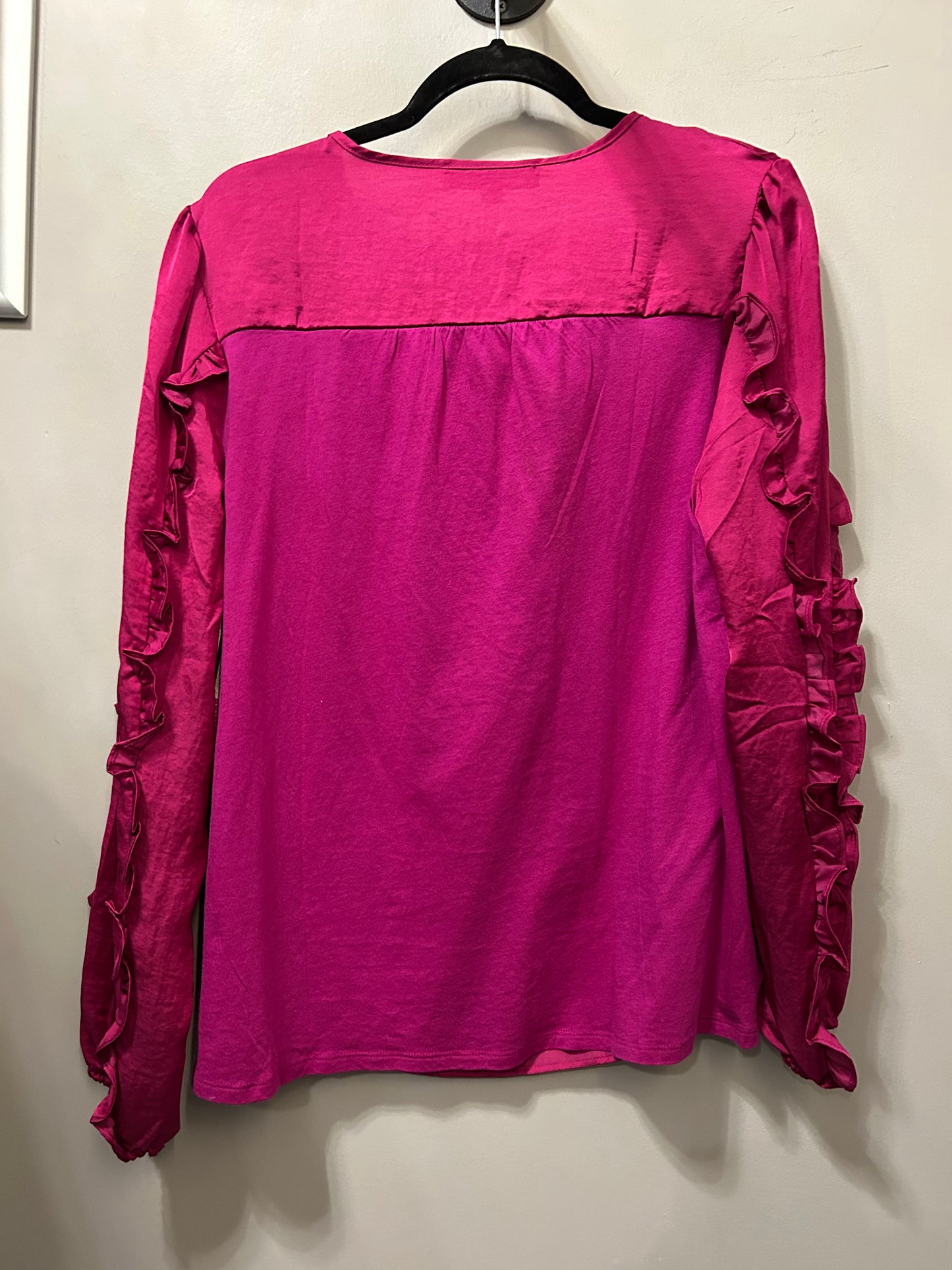 Top Long Sleeve By Loft In Pink, Size: L