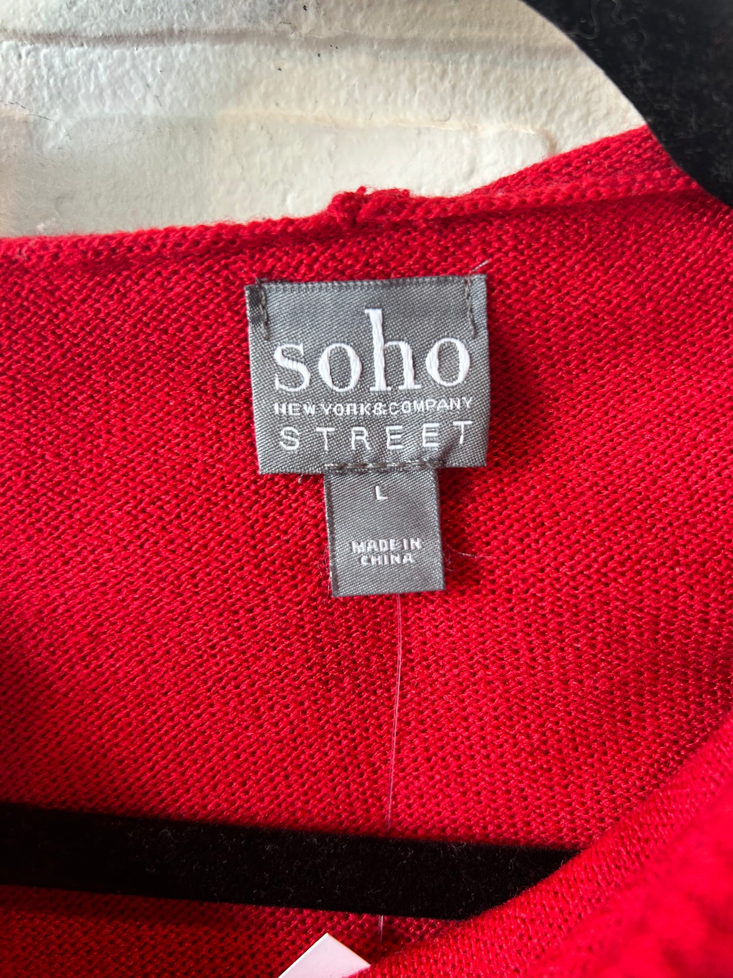 Sweater By Soho Design Group In Red, Size: L