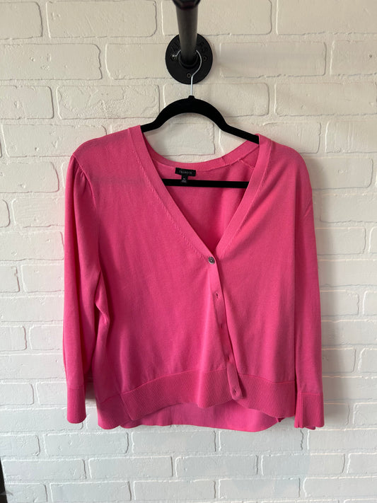 Sweater Cardigan By Talbots In Pink, Size: Xl