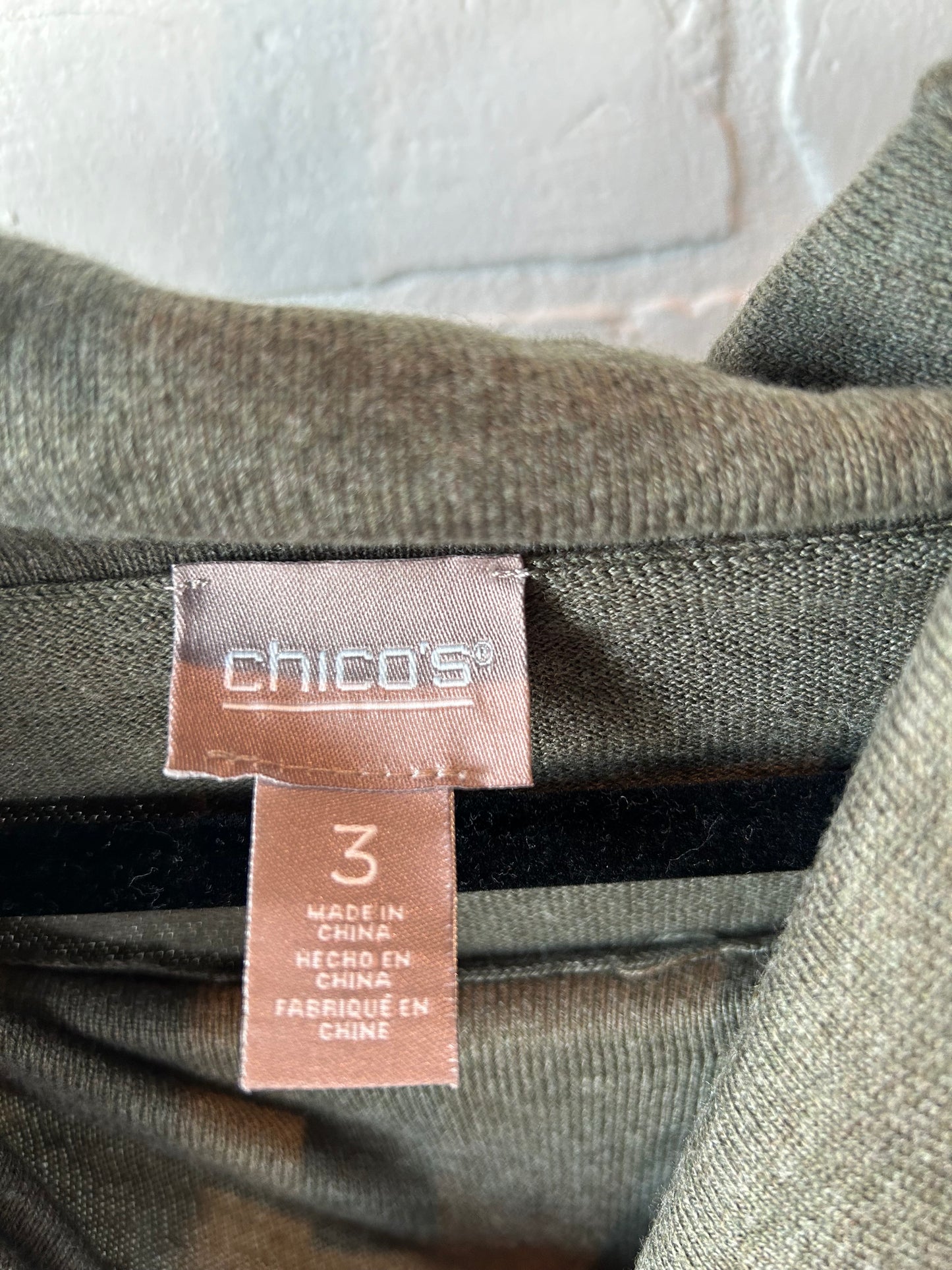 Sweater By Chicos In Green, Size: Xl