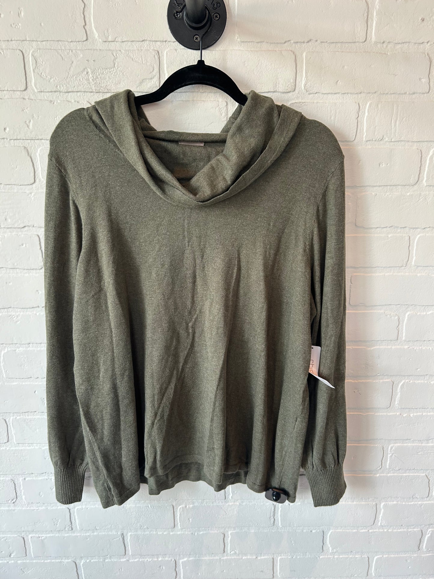 Sweater By Chicos In Green, Size: Xl