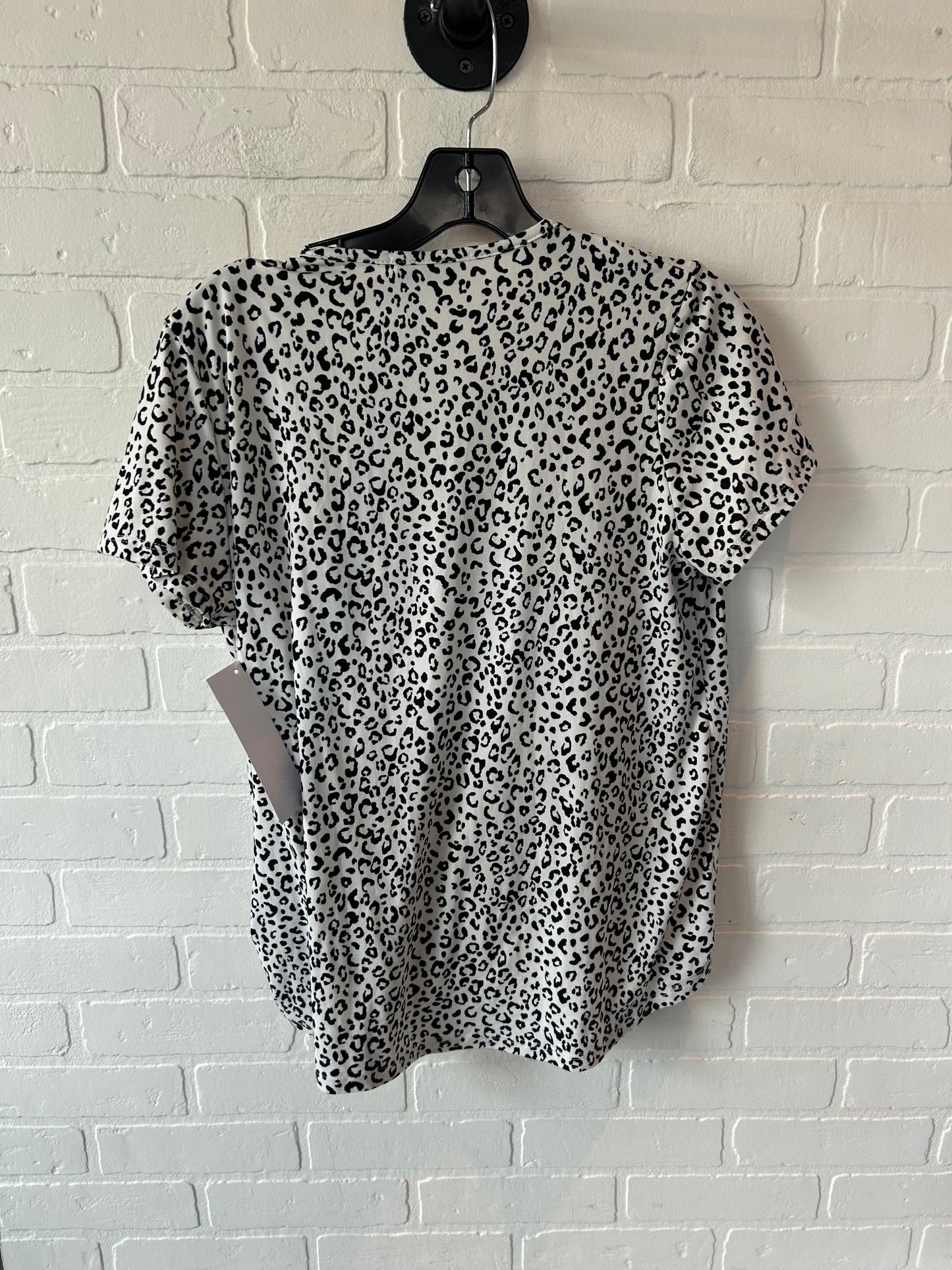 Top Short Sleeve Basic By Gilli In Black & White, Size: M