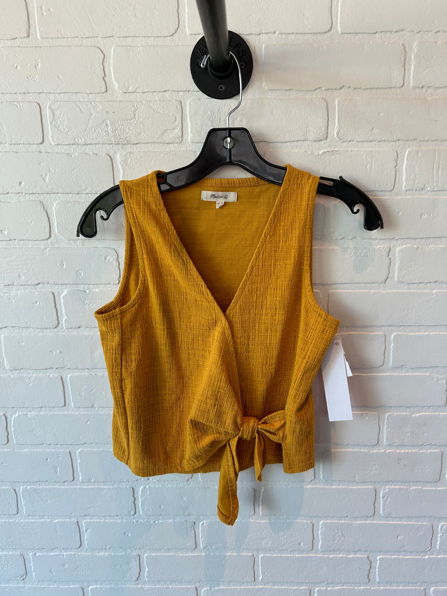 Top Sleeveless By Madewell In Yellow, Size: Xxs