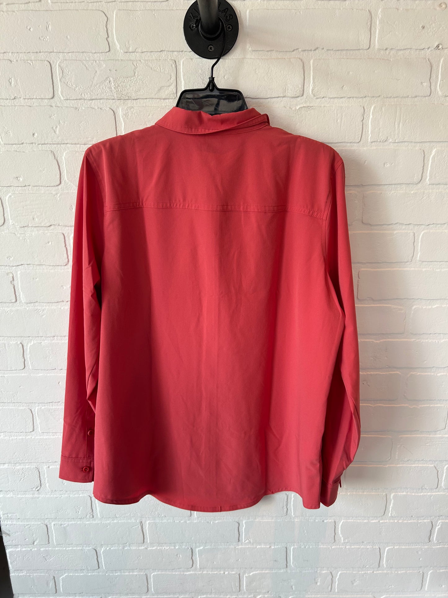 Top Long Sleeve By Eddie Bauer In Orange, Size: M