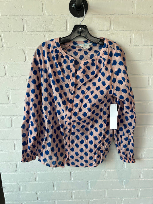 Top Long Sleeve By Boden In Blue & Pink, Size: M