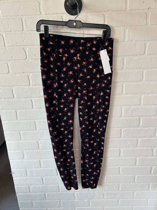 Athletic Leggings By Cabi In Black & Pink, Size: 4