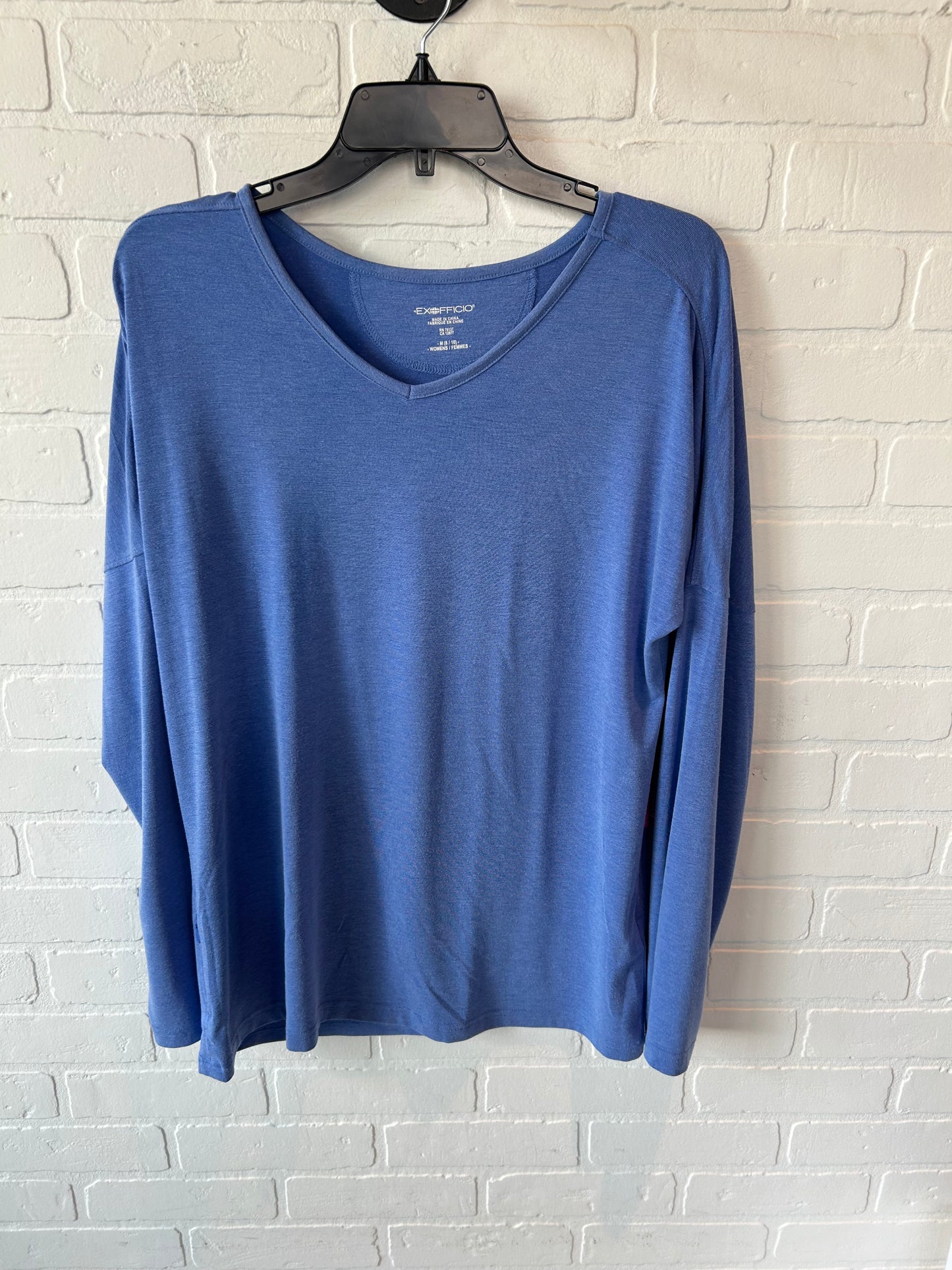 Top Long Sleeve Basic By Exofficio In Blue, Size: M