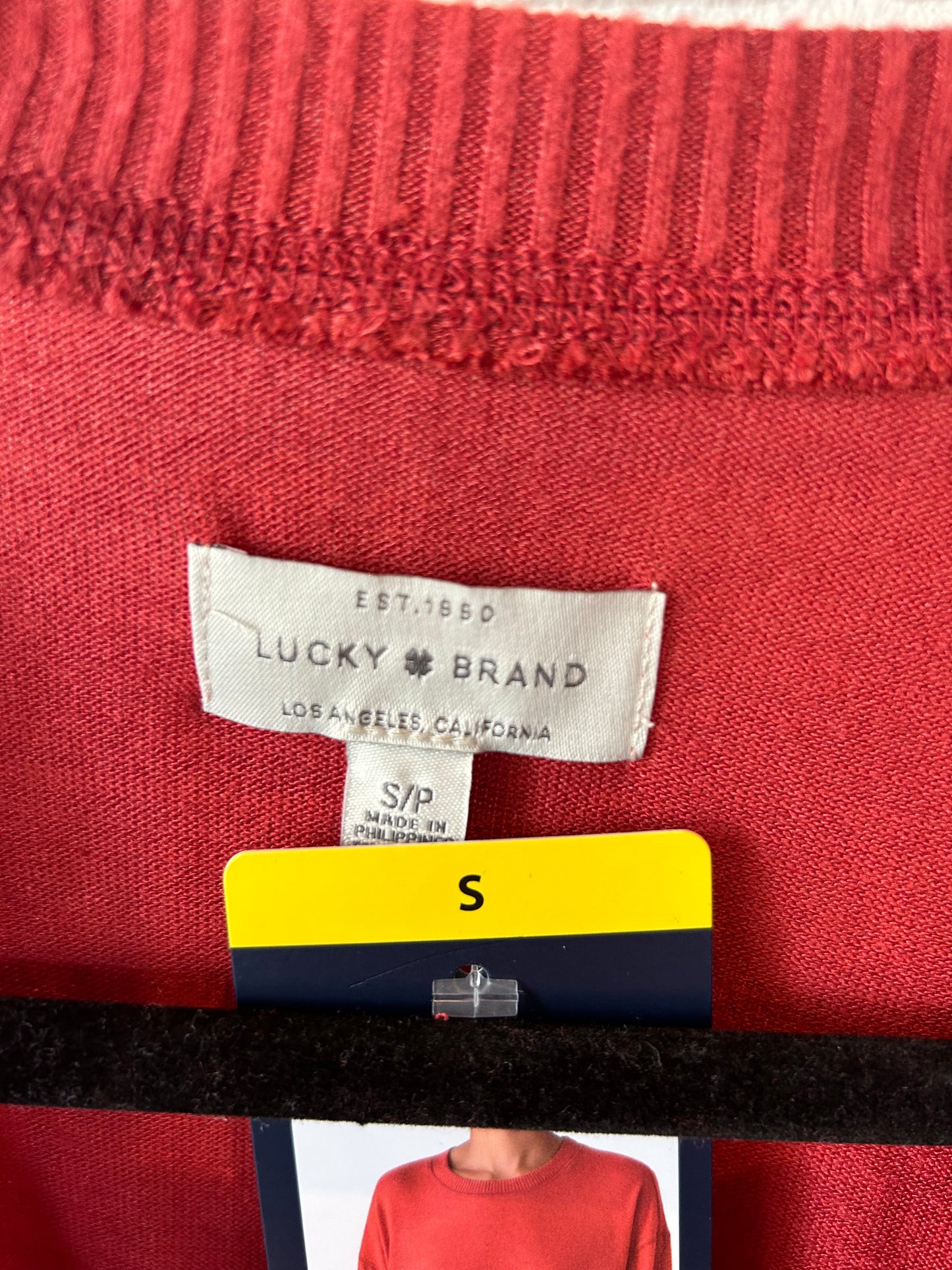 Top Long Sleeve By Lucky Brand In Red, Size: S